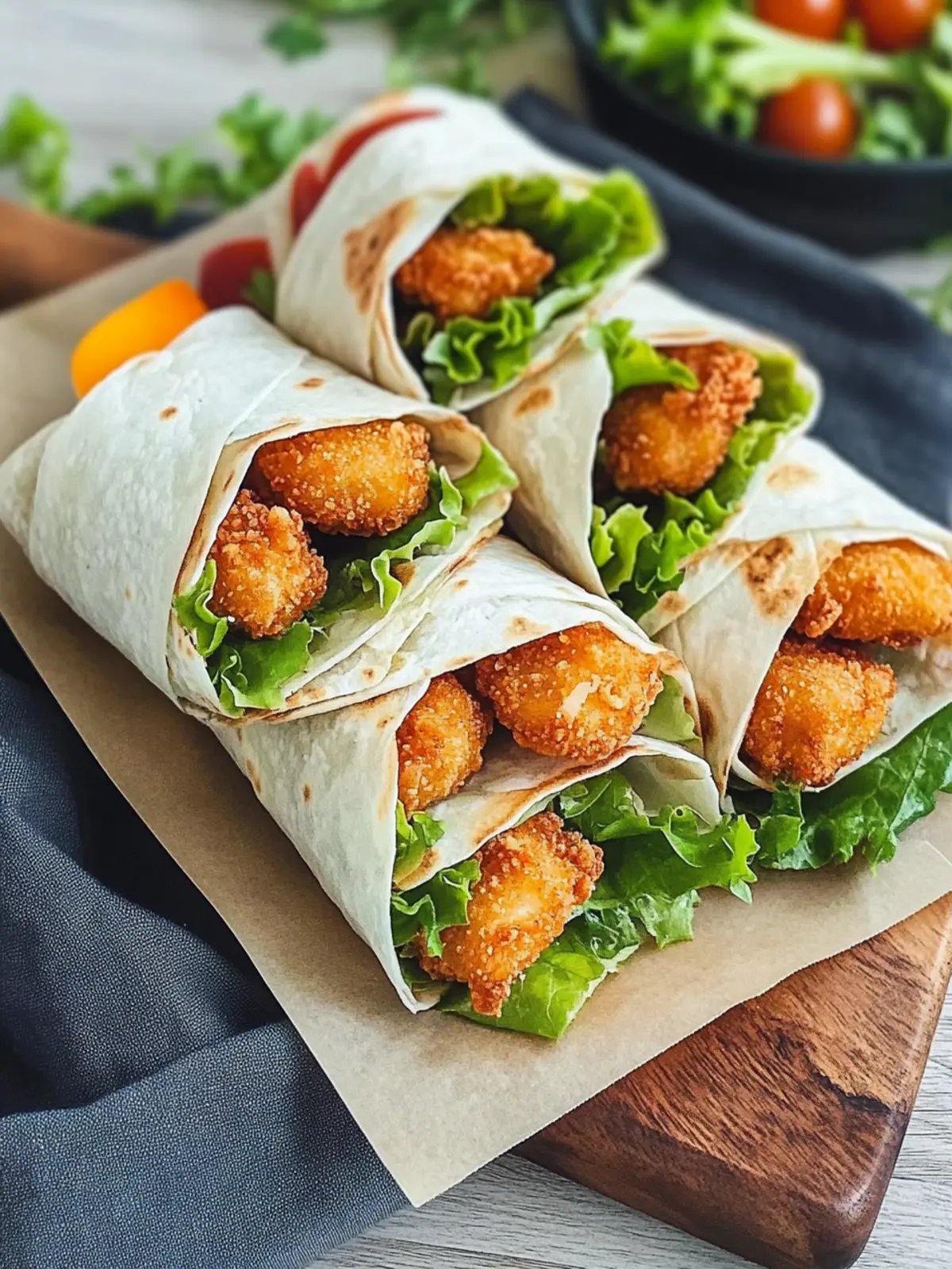 Mini Frittierte Hähnchenwickel