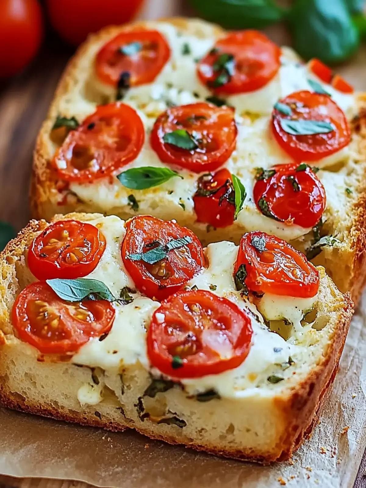 Herzhafter Caprese-Brot