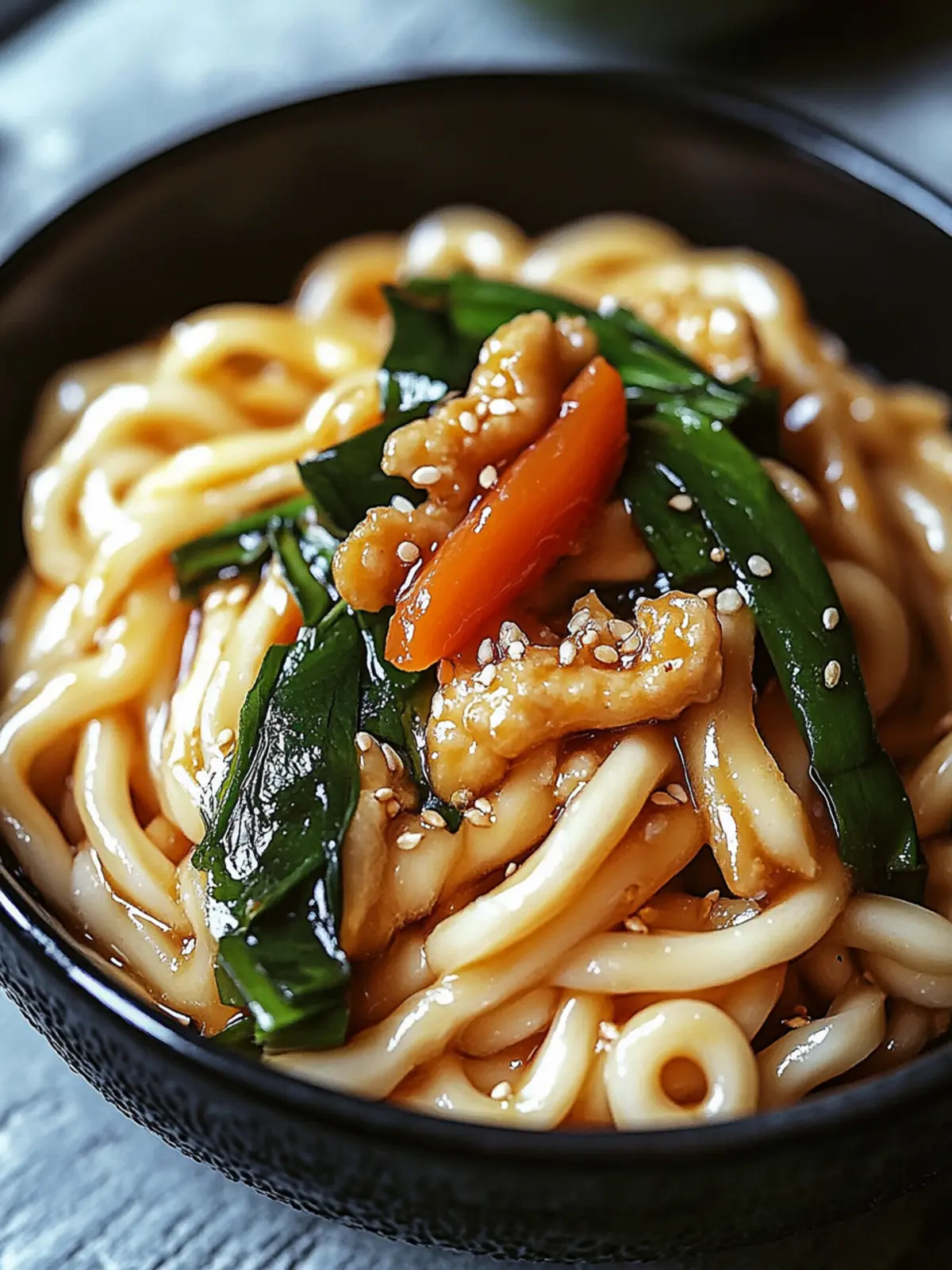 Huhn Yaki Udon Nudeln Rührbraten für jeden Abend