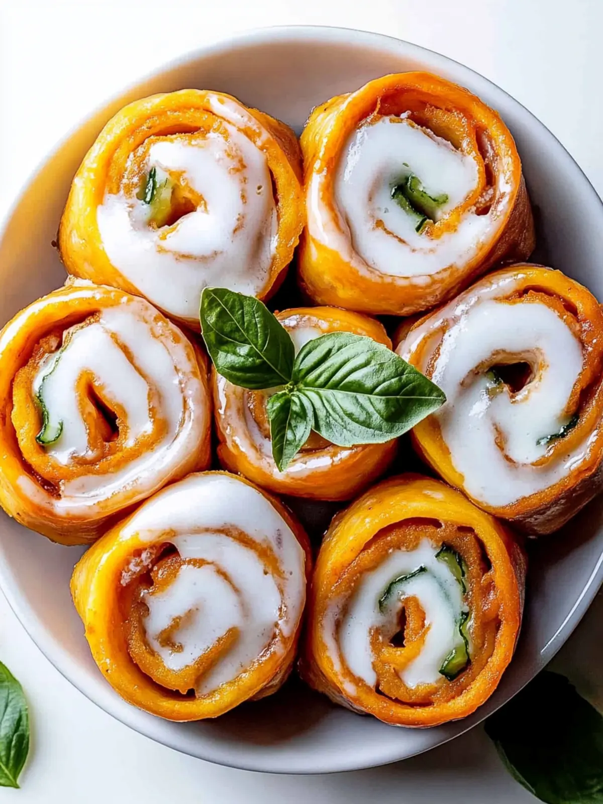 Vegane Kürbis-Zimt-Rollen mit Frischkäse-Glasur