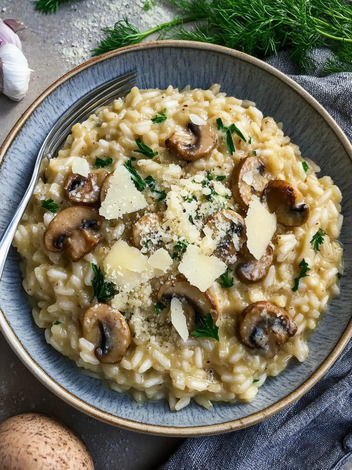 Veganer Pilzrisotto