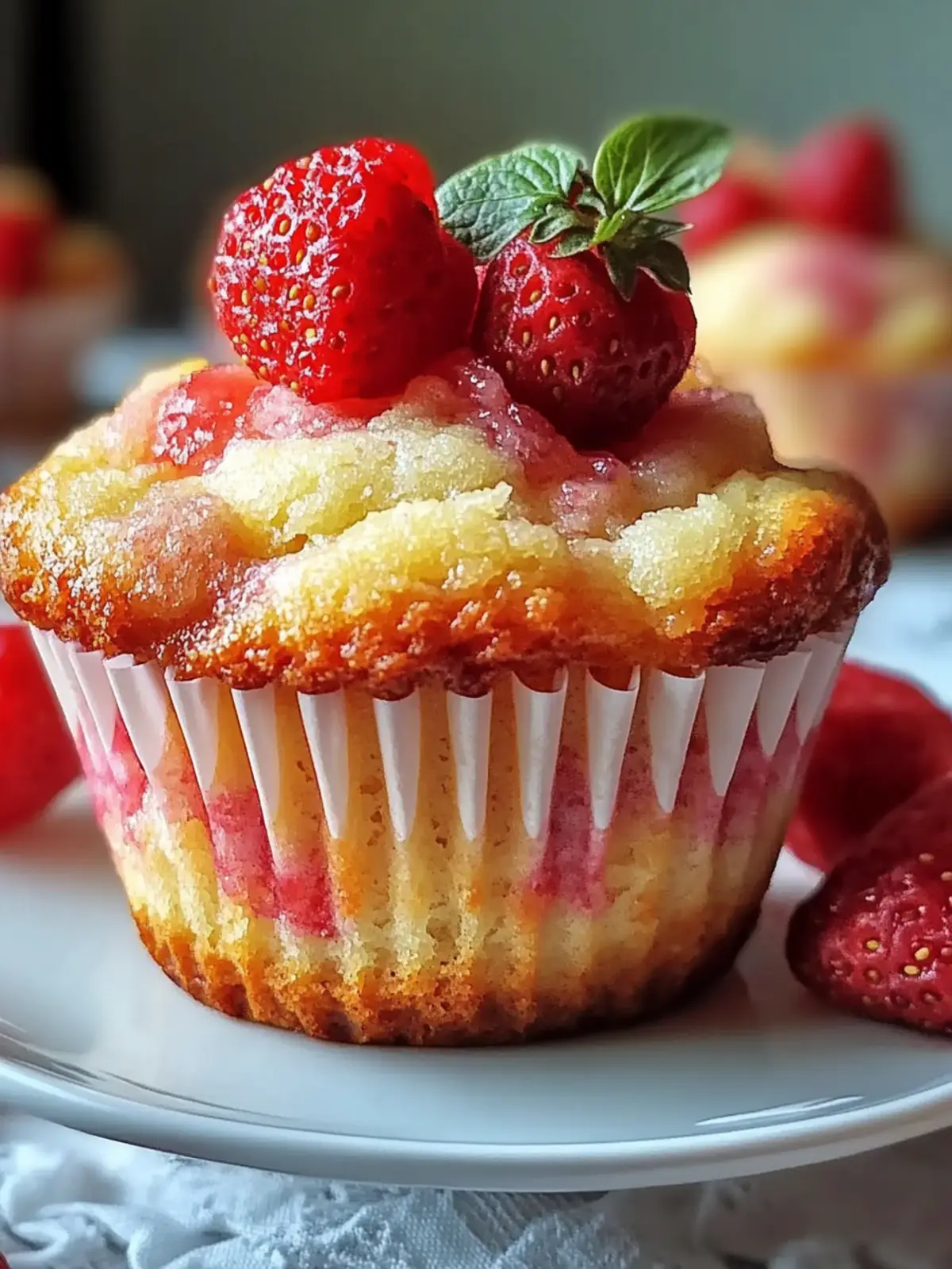 Erdbeer-Griechischer Joghurt Muffins