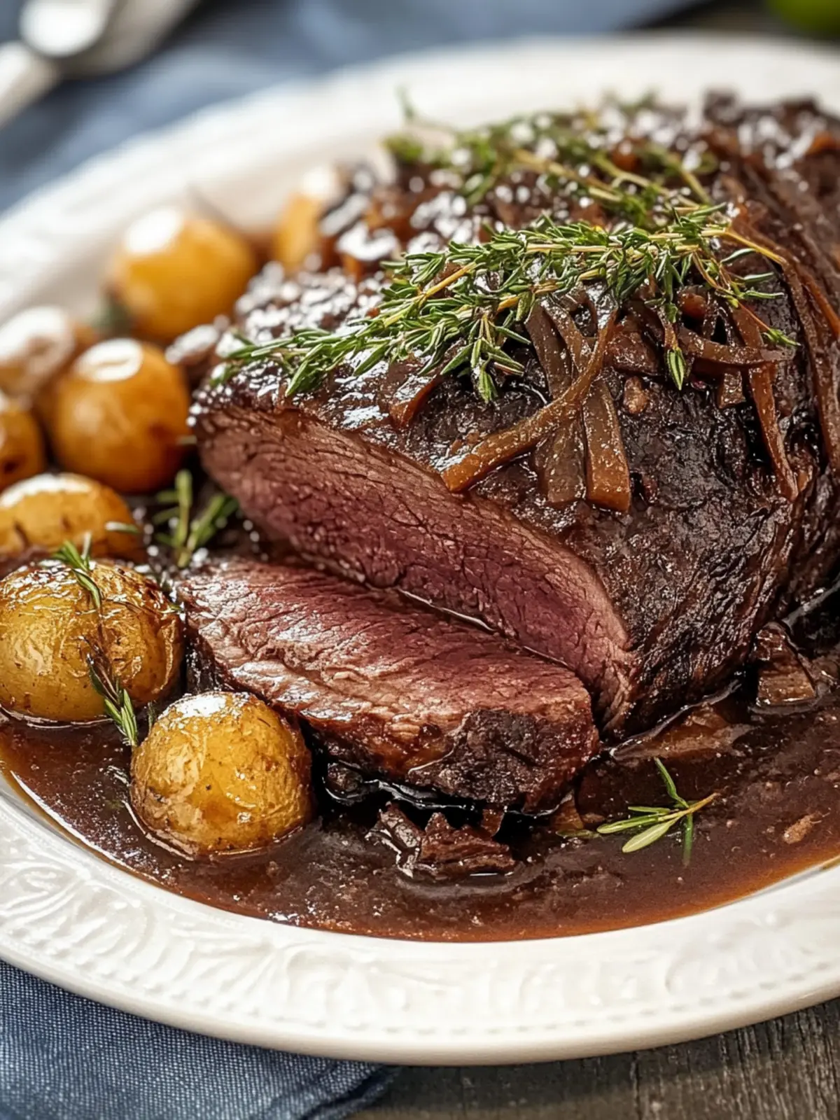 Schmorbraten Rindfleisch im Slow Cooker