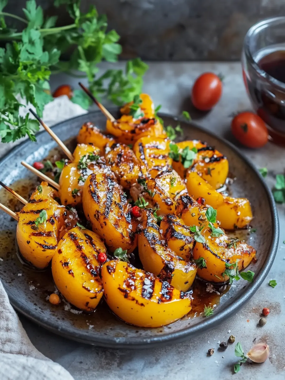 Gegrillter Kürbis mit Ahornsirup