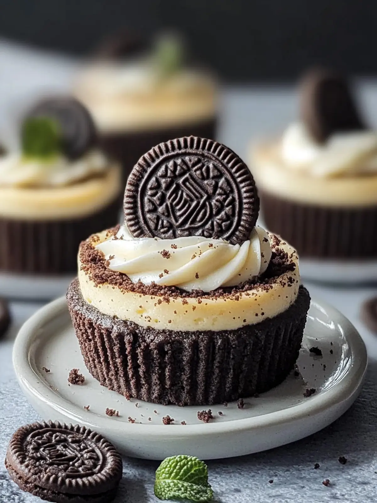 Oreo Überlastung Mini Cheesecakes