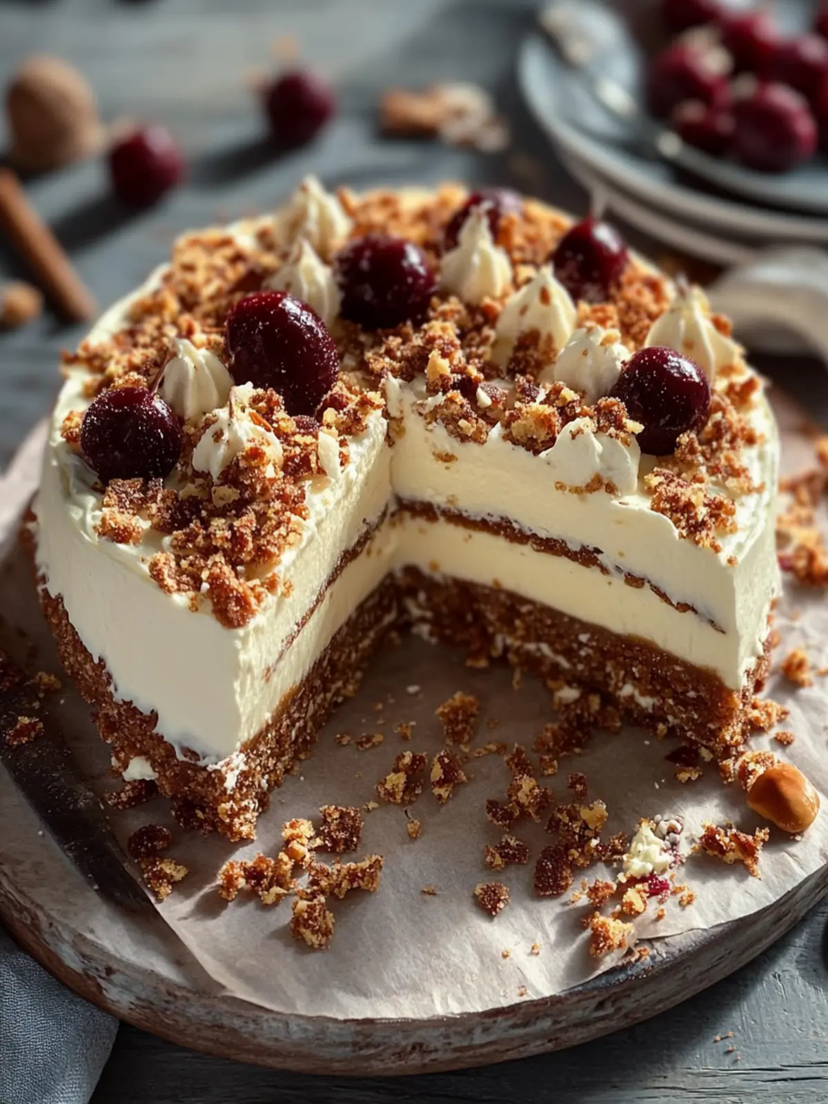 Speculoos-Kirsch-Cremekuchen