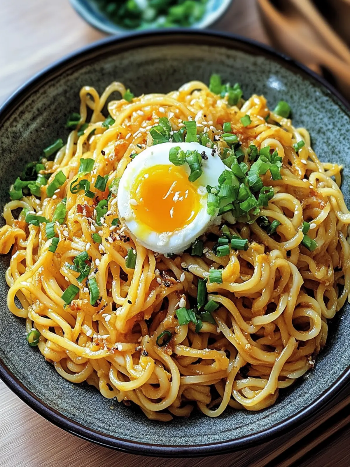 chinesische gebratene Nudeln mit Ei