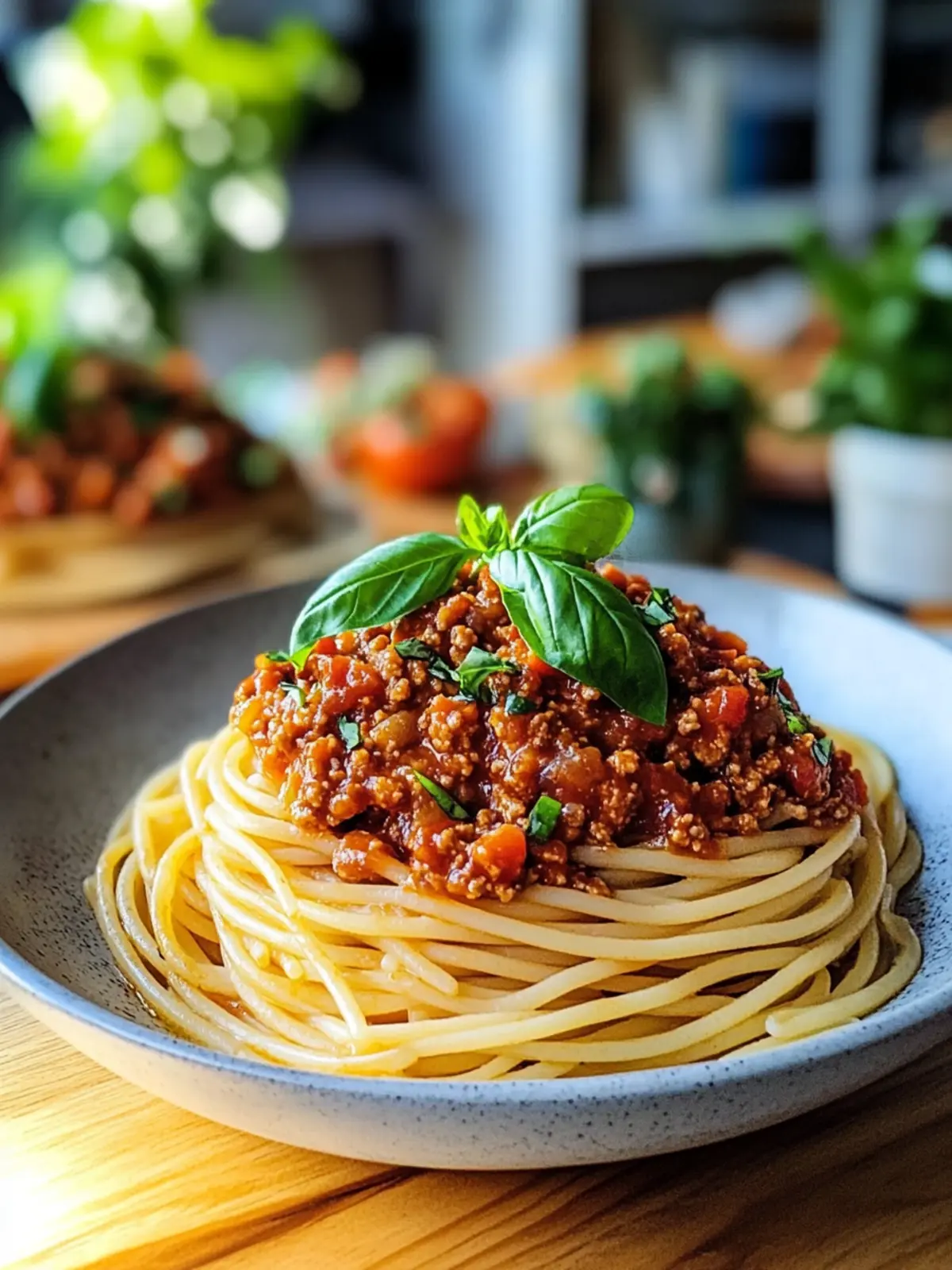 Vegane Linsen-Bolognese mit Spaghetti