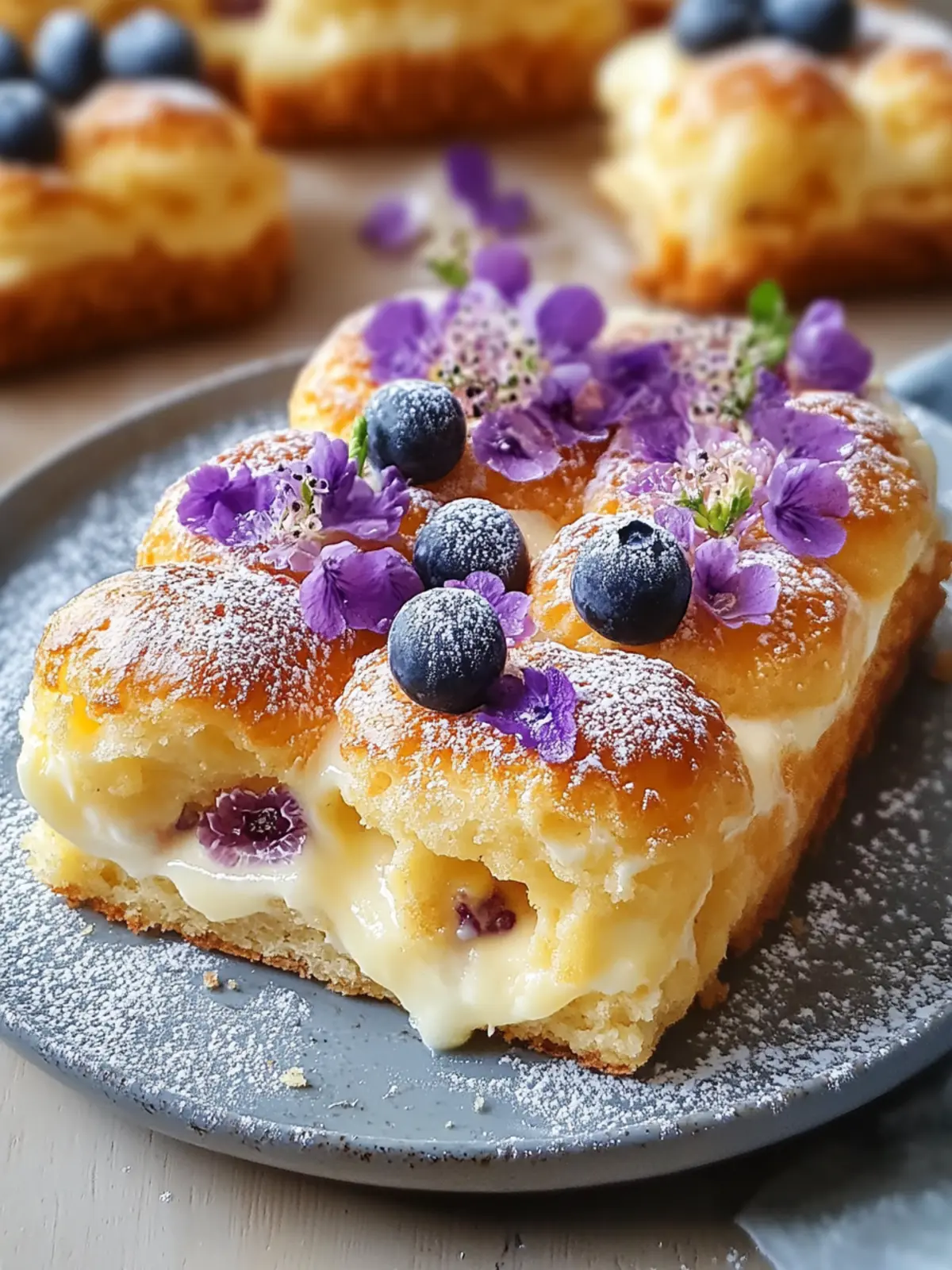 Dekadente Dänische Karnevalbrötchen mit Vanillekäsekuchen