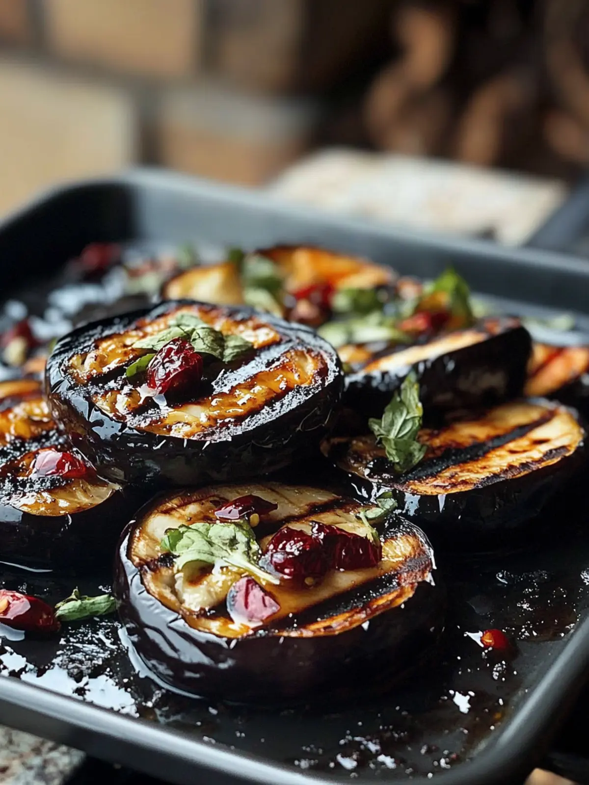 Gegrillte Auberginenscheiben