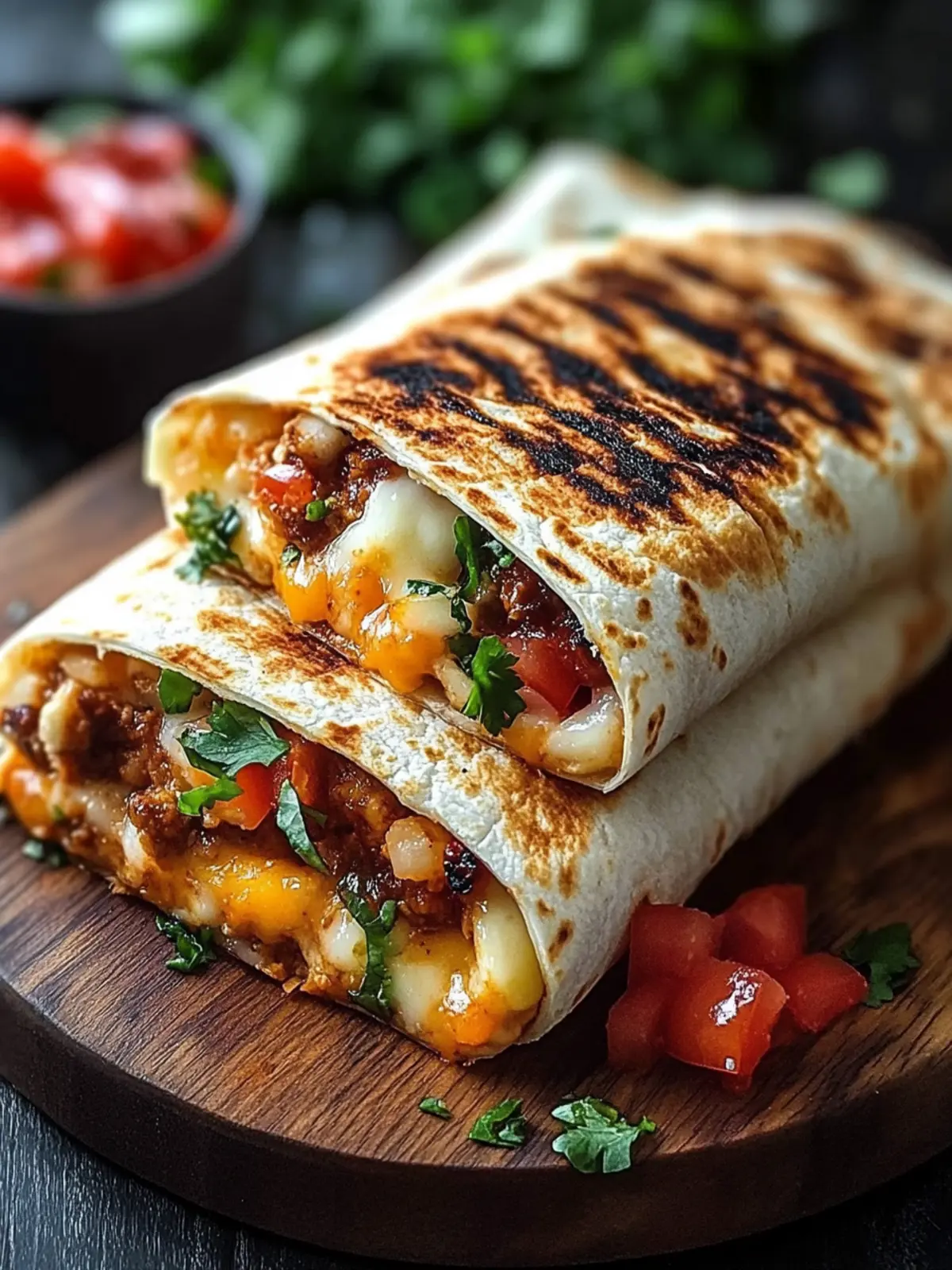 Gegrilltes Käse-Burrito