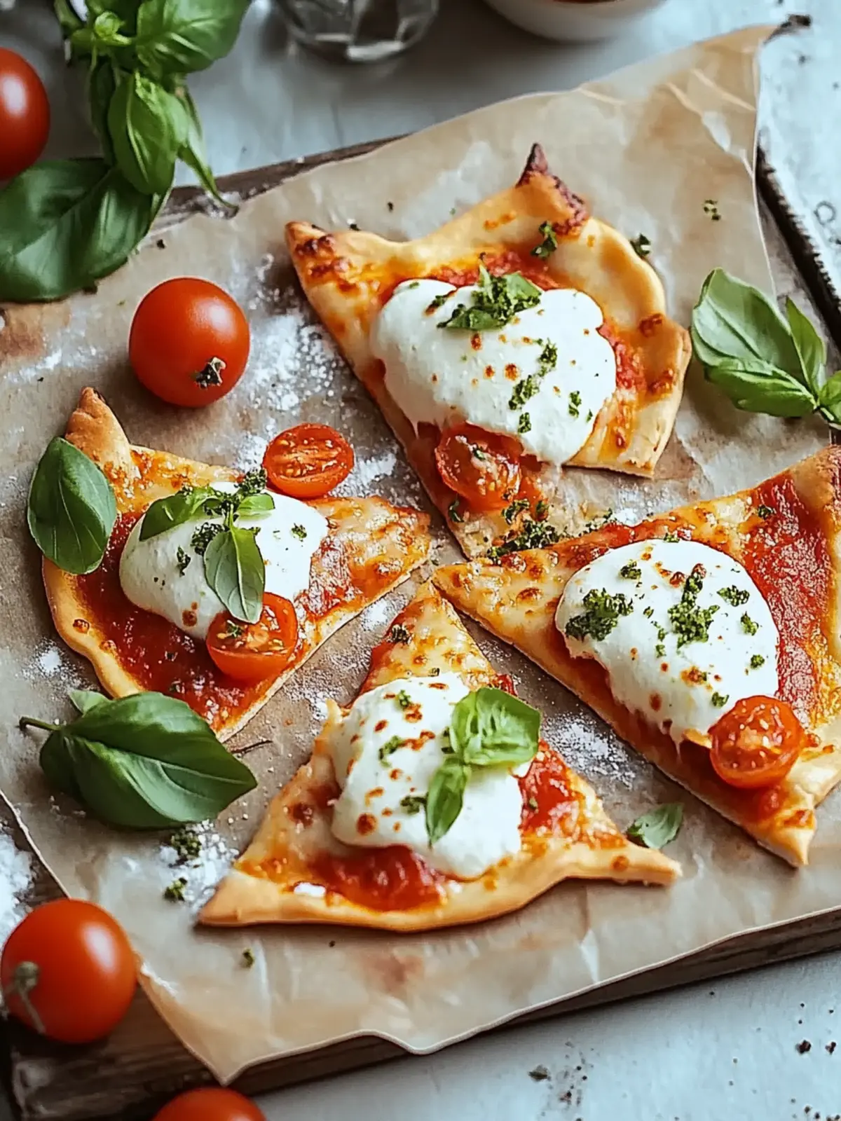 Sternförmige Pizzataschen