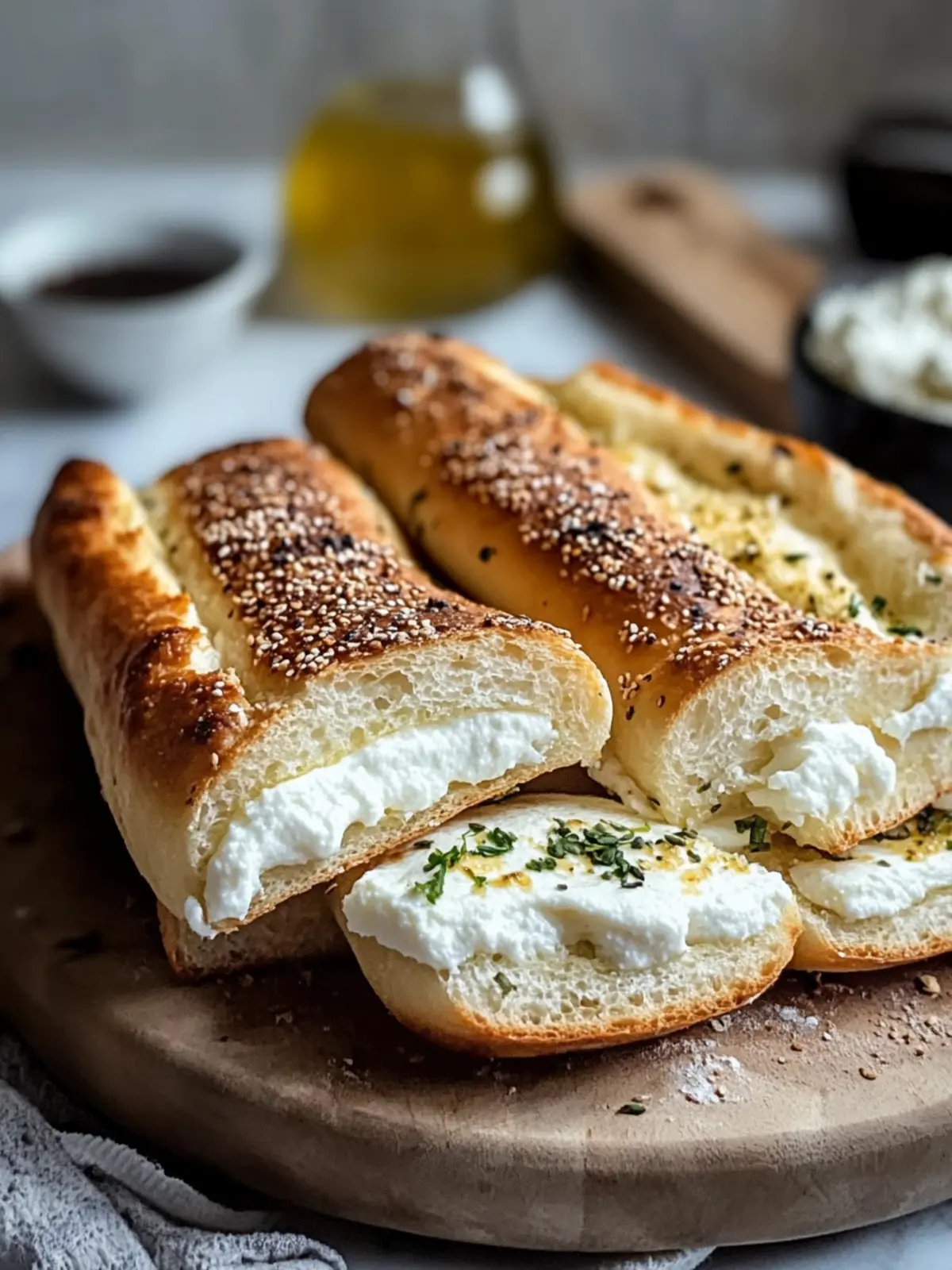 Hohe Protein niedrige Kohlenhydrate Quark Brotsticks für Snacks