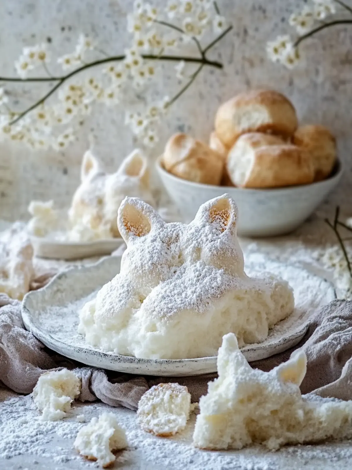 Flauschige Quarkkaninchen