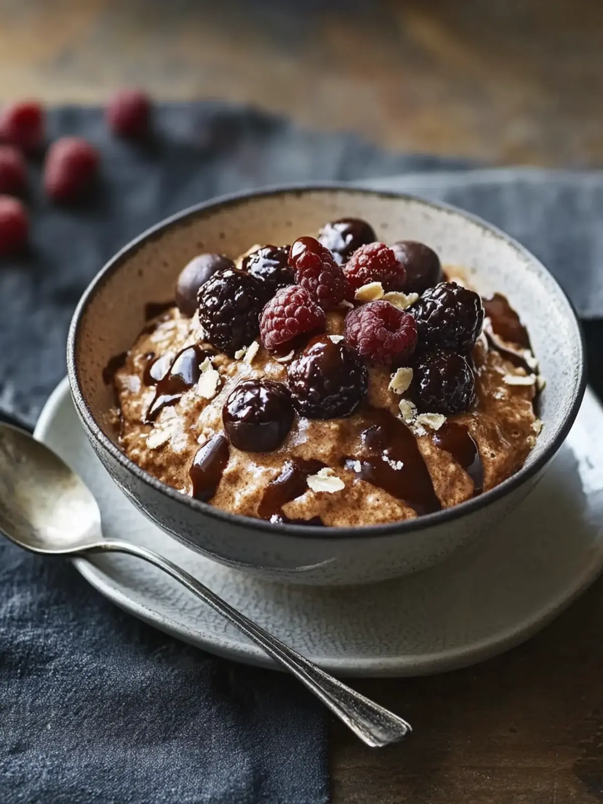 dunkle Schokoladen-Kürbis-Brei