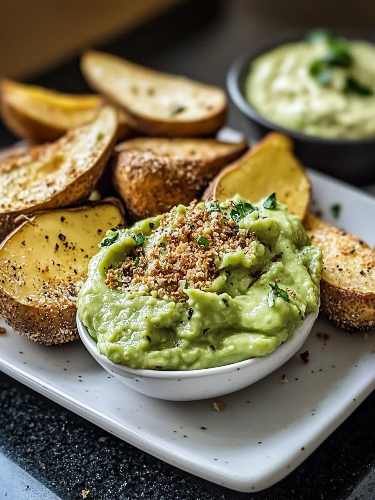 Backkartoffeln mit Avocadodip