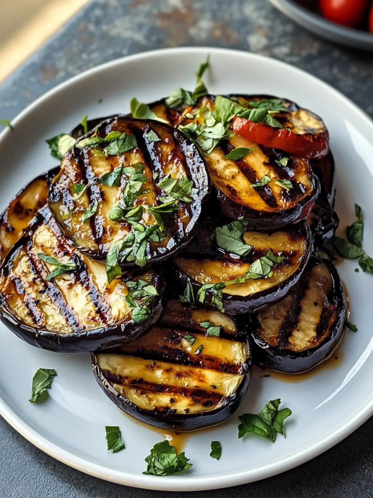 Gegrillte Auberginenscheiben