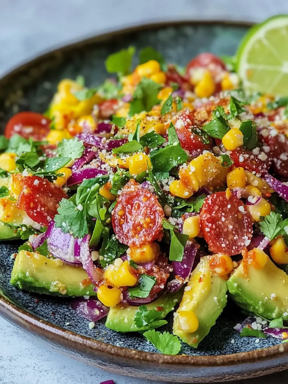 Schneller Frühlings-Avocado-Mais-Salat mit würziger Limetten-Dressing Einfach und frisch