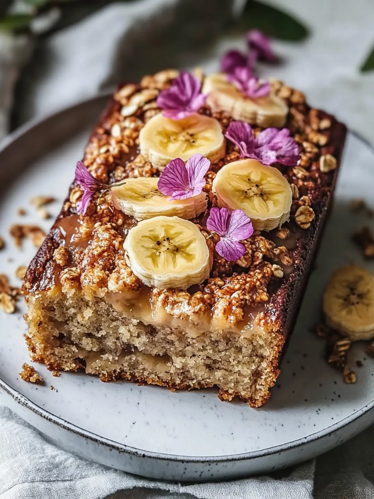 Unglaubliche Bananenbrot gebackene Haferflocken