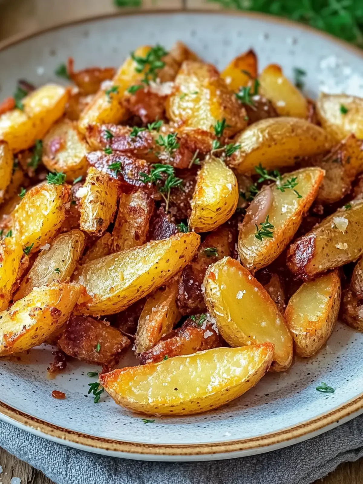 Frittierte Kartoffeln im Heißluftfryer
