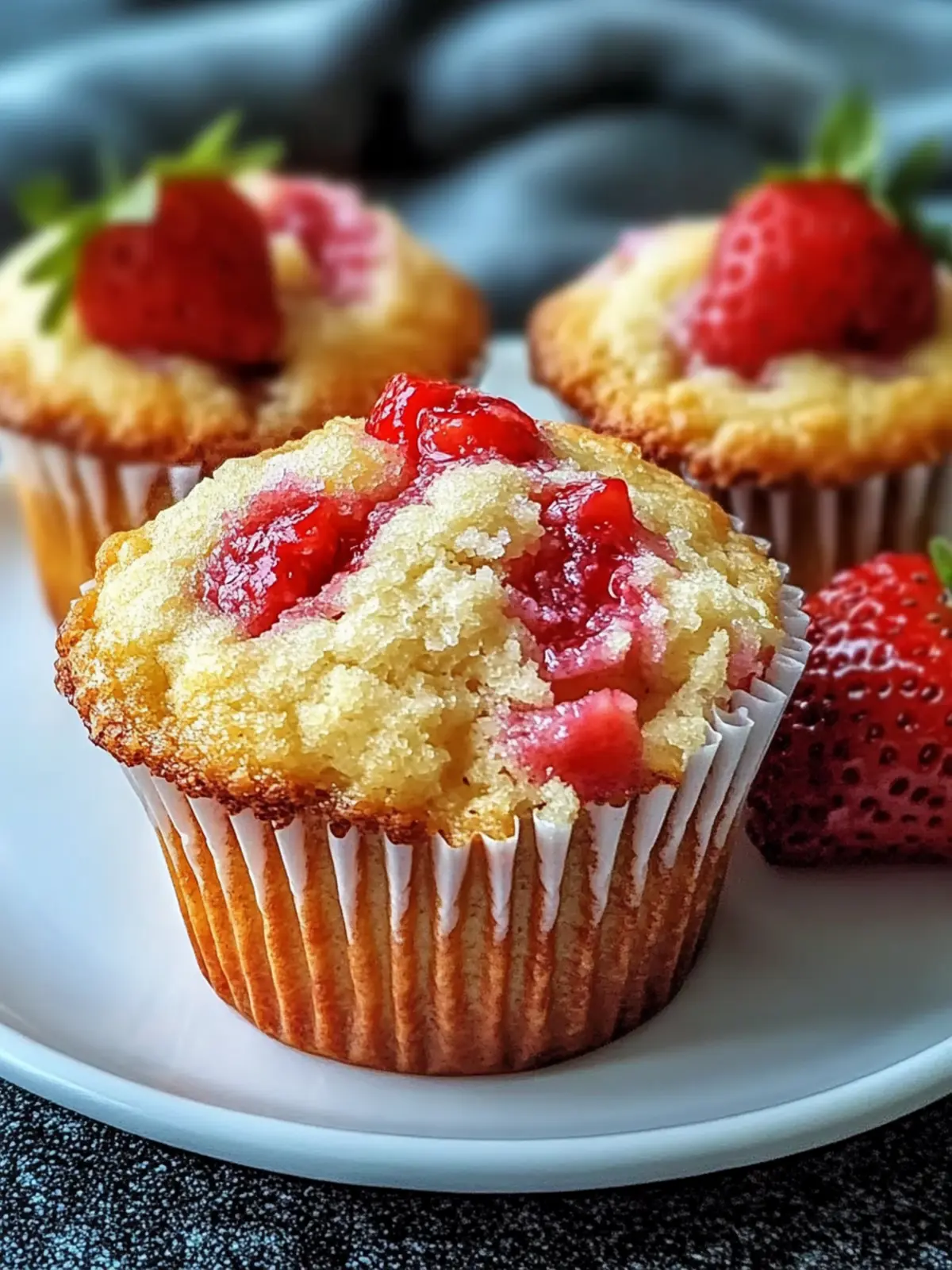 Erdbeer-Griechischer Joghurt Muffins