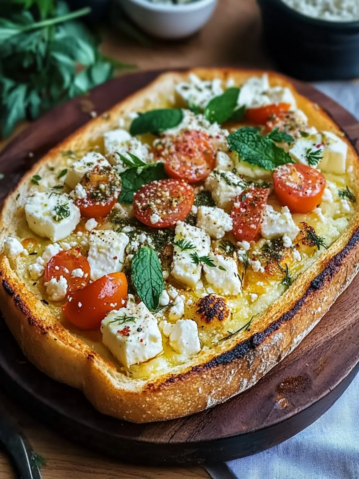 Feta und Kräuter-Ei-Toast
