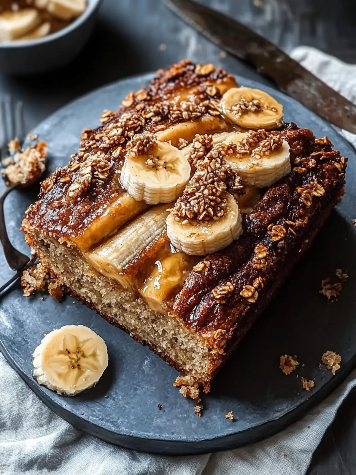 Unglaubliche Bananenbrot gebackene Haferflocken