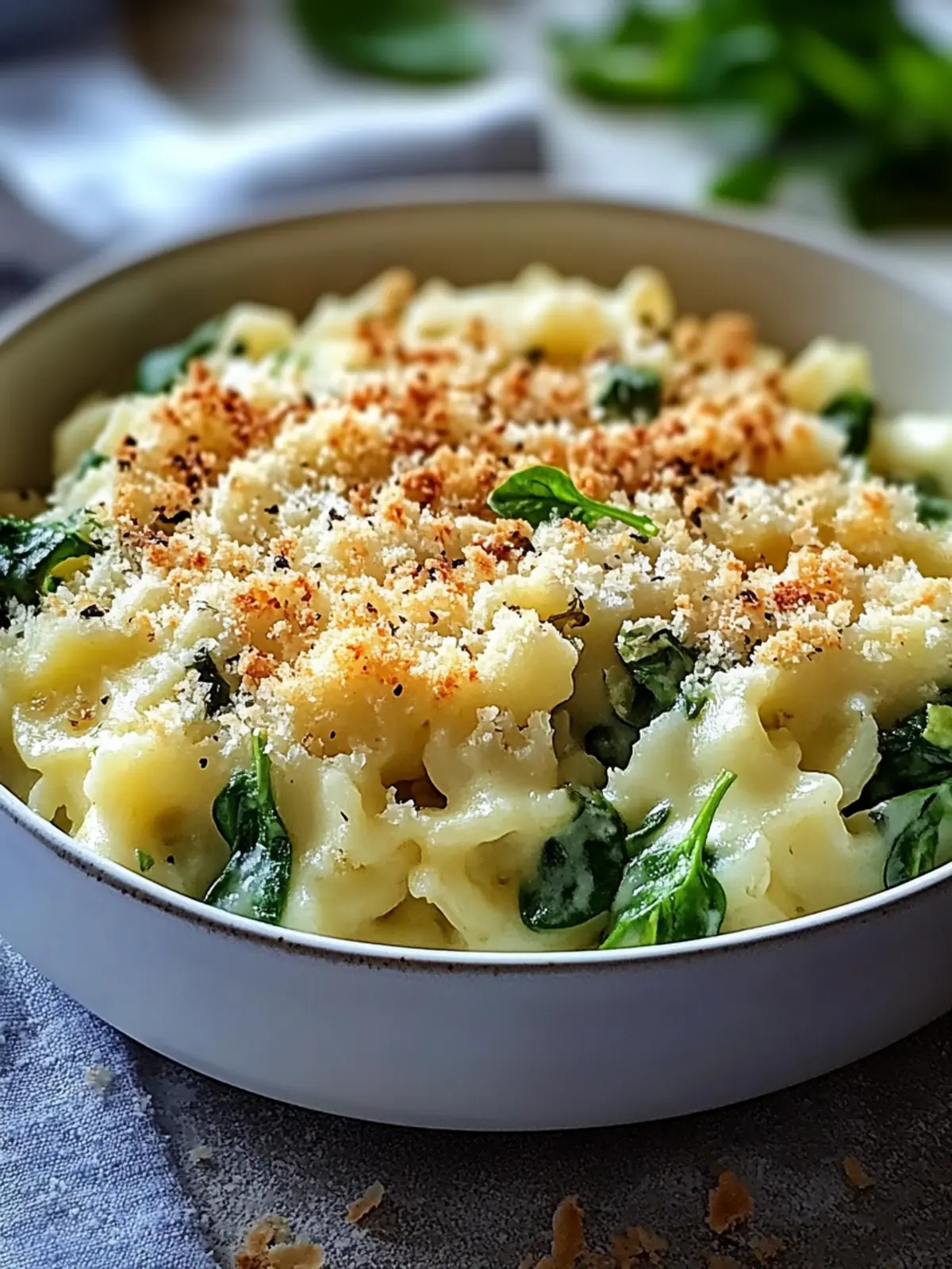 Spinatspätzle mit Käsekruste