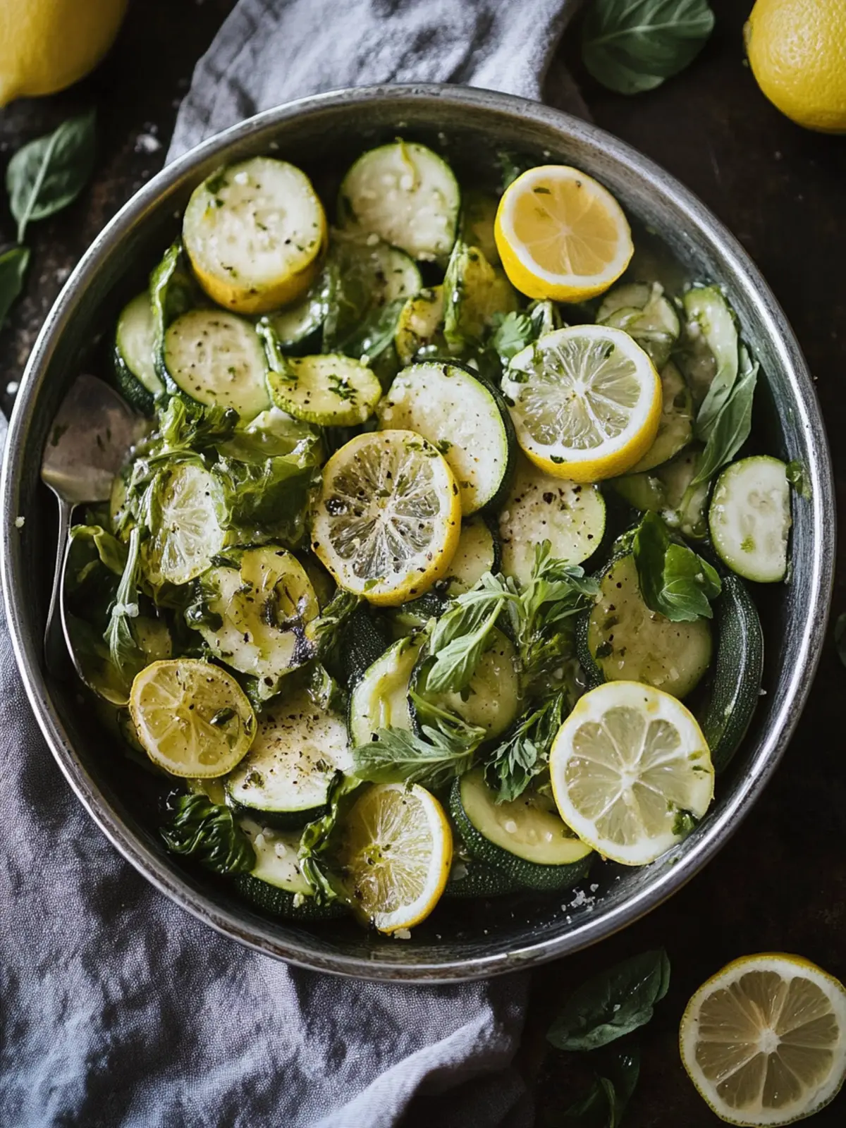 Rösti Brokkoli & Zucchini mit Zitrone & Knoblauch
