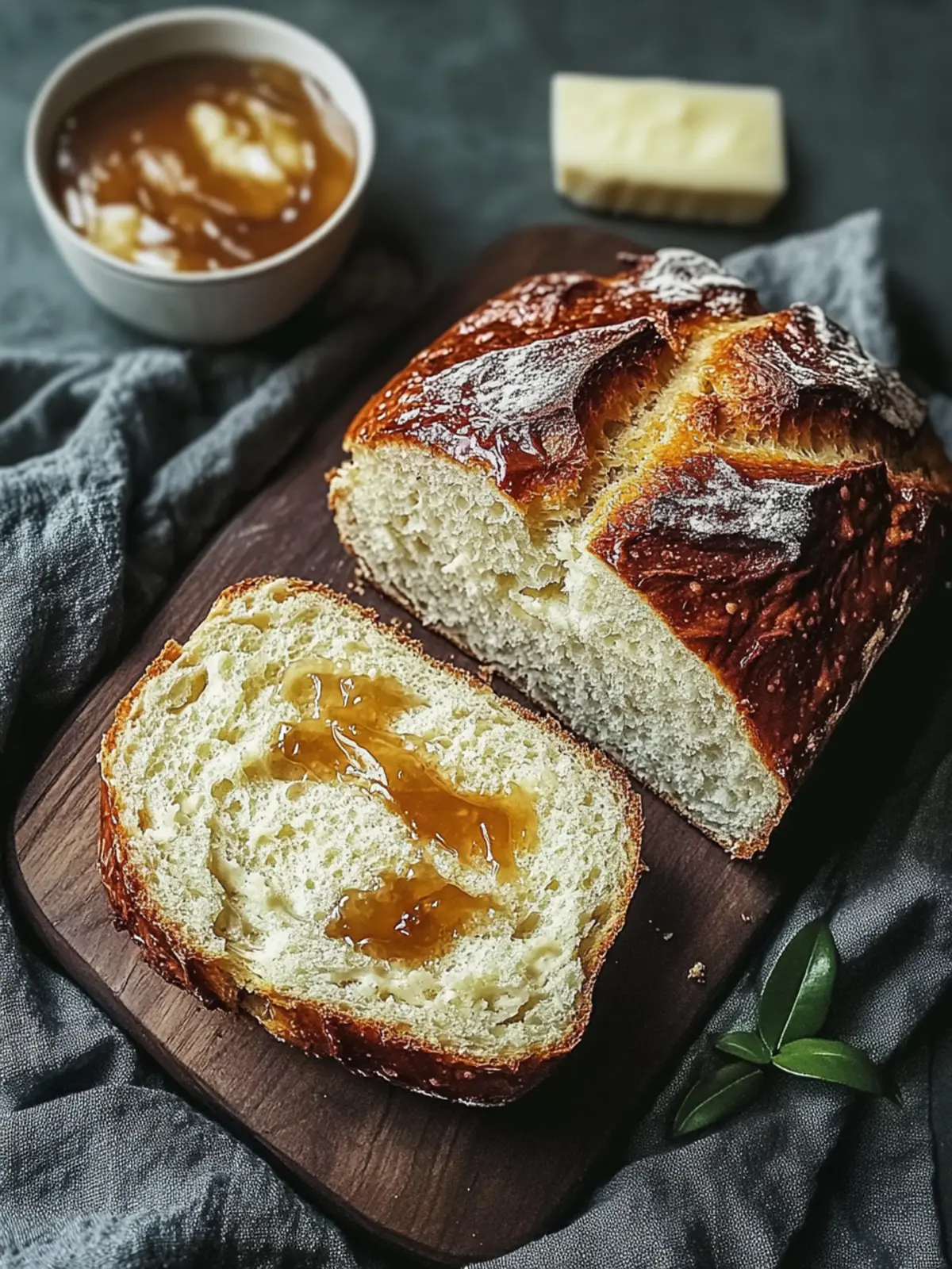 Karamell Creme Käse Brot