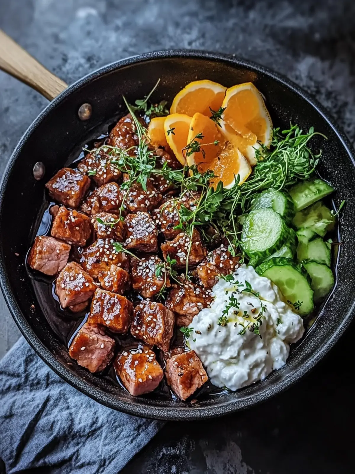 Rinderhackfleisch Hot Honey Schüssel