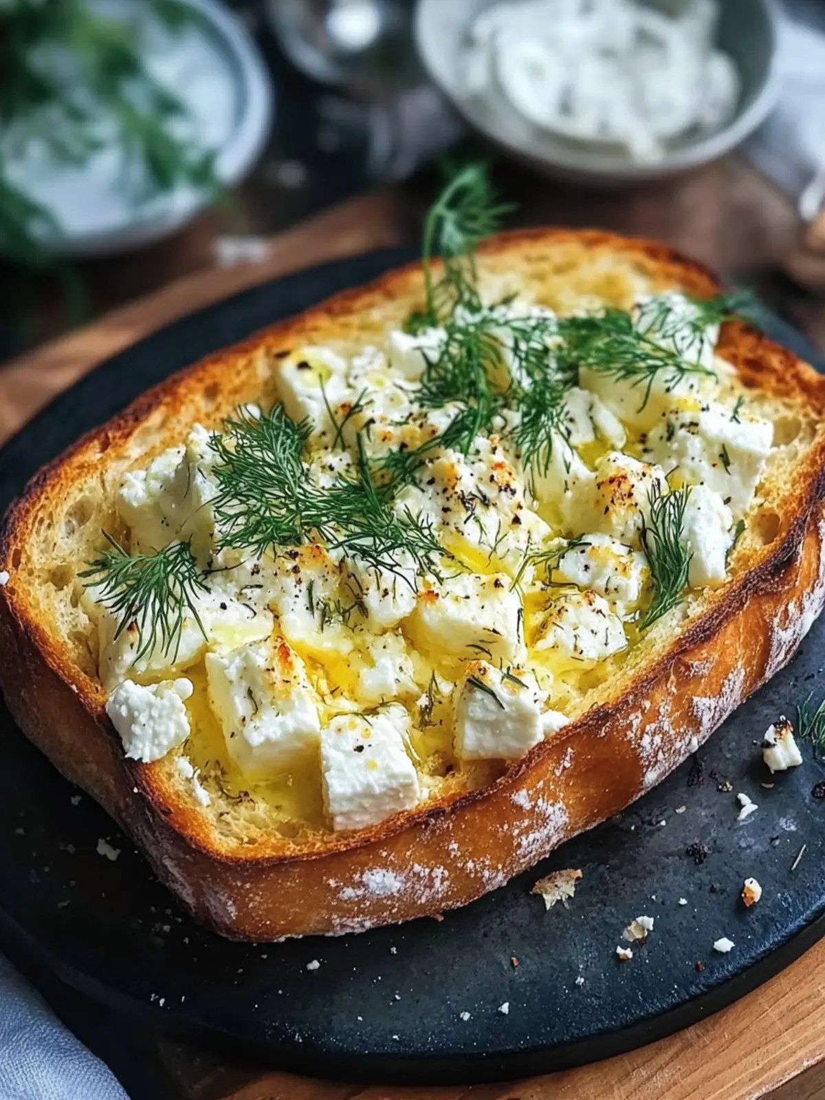 Feta und Kräuter-Ei-Toast