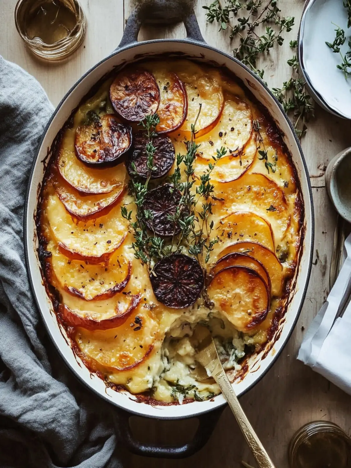 Käse Wurzelgemüse Gratin