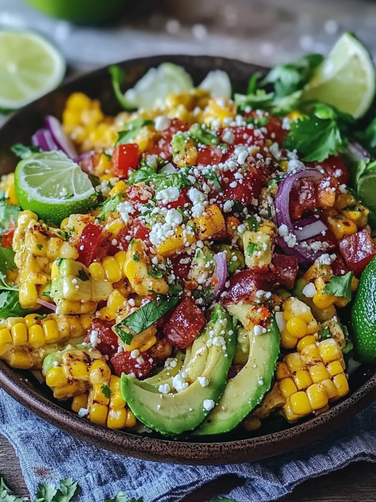 Schneller Frühlings-Avocado-Mais-Salat mit würziger Limetten-Dressing Einfach und frisch