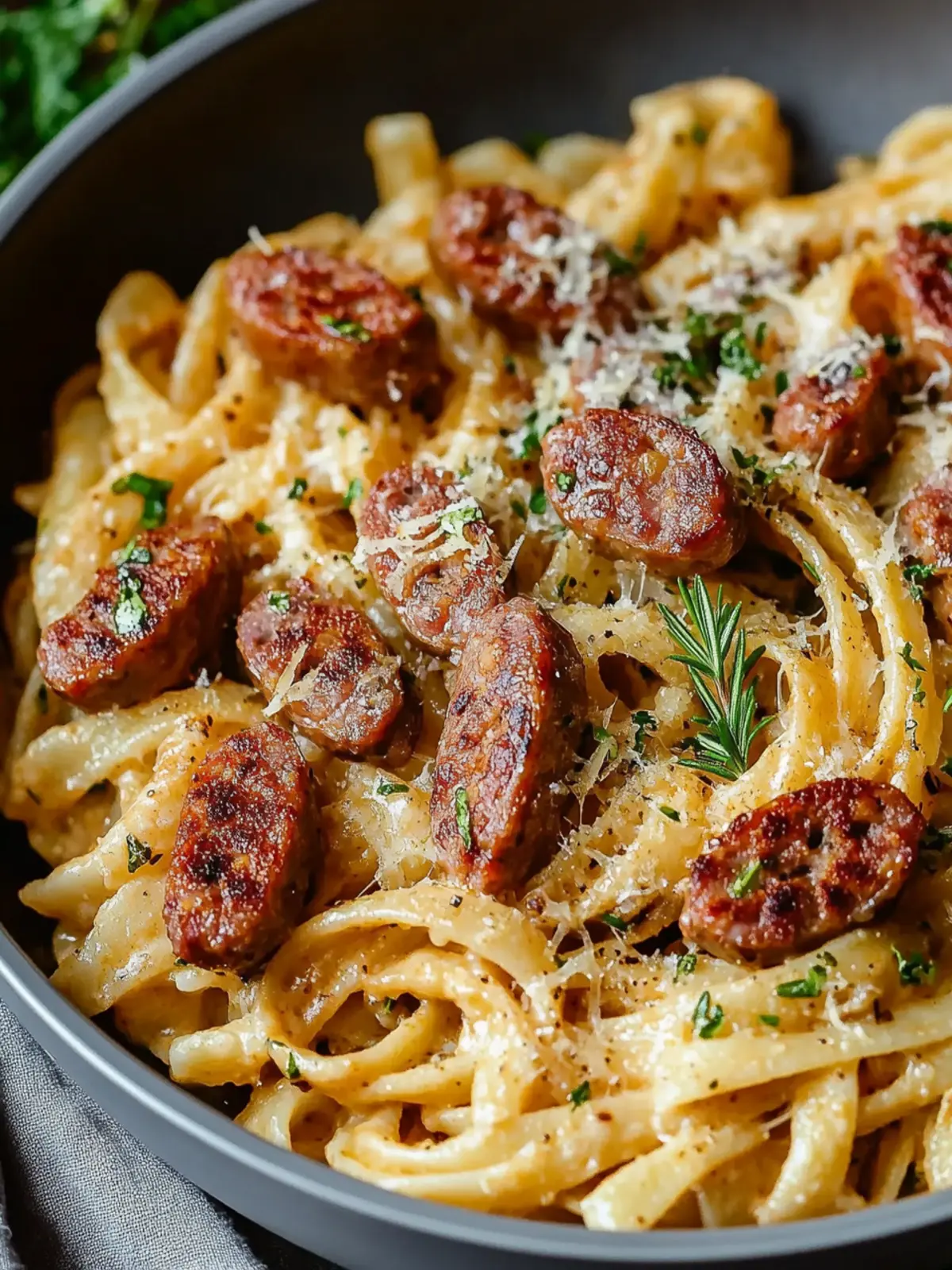 Cremige Cajun Wurst Pasta