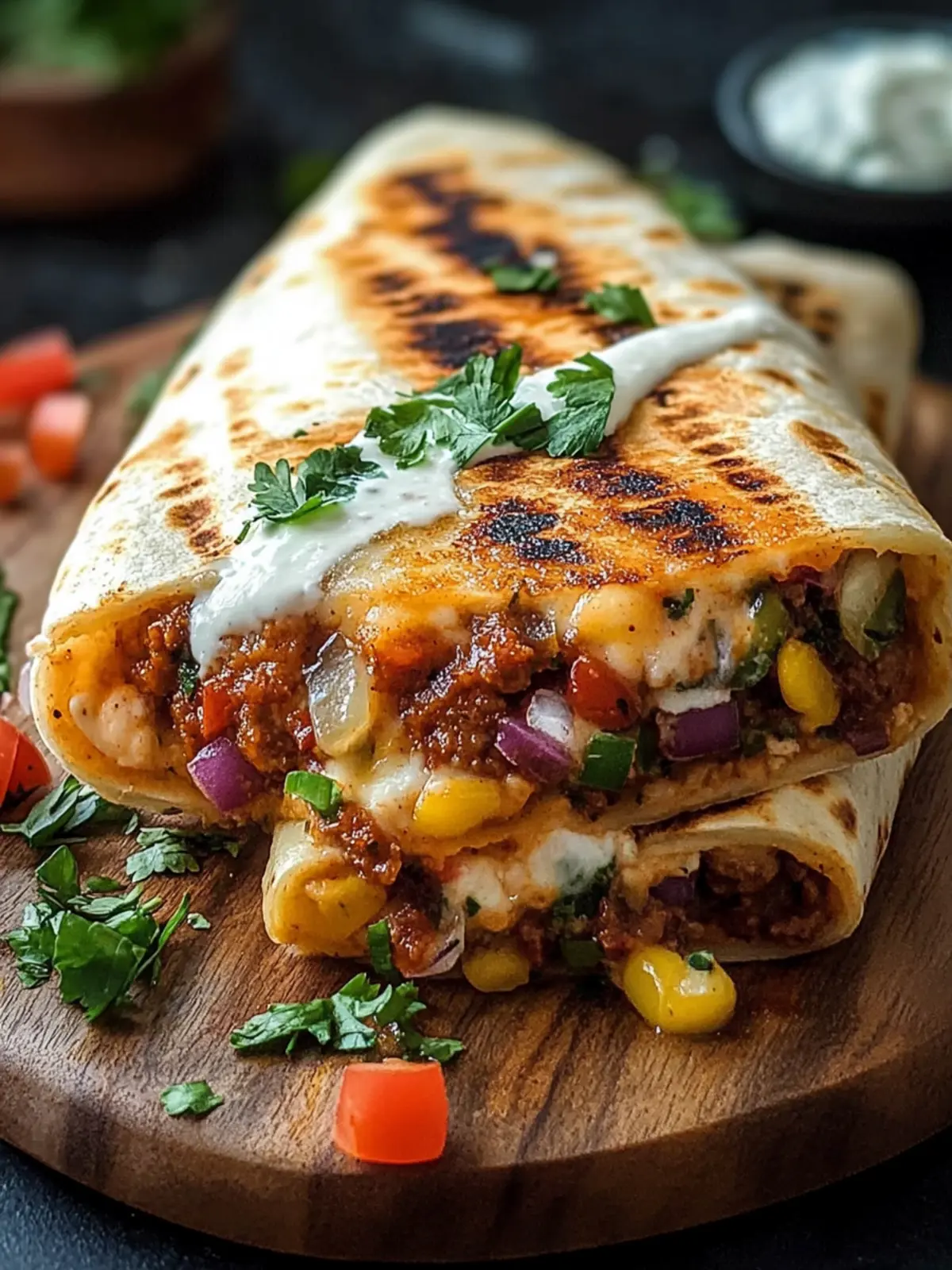 Gegrilltes Käse-Burrito