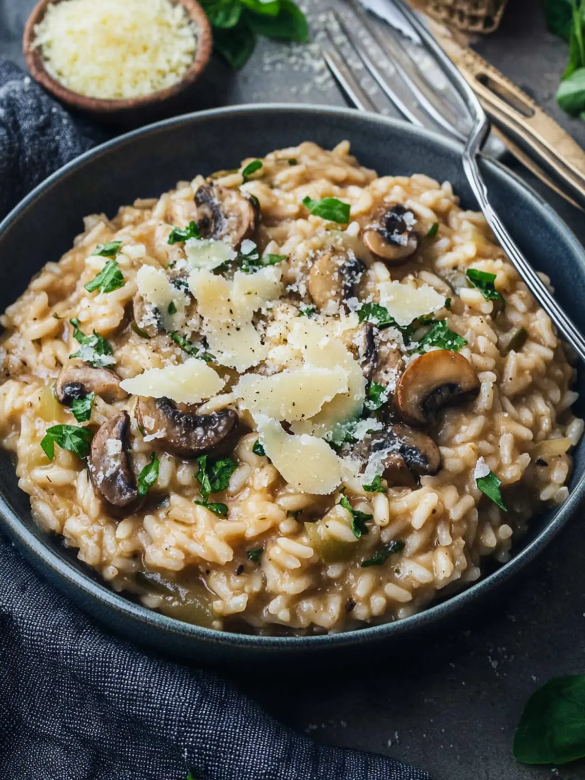 Veganer Pilzrisotto