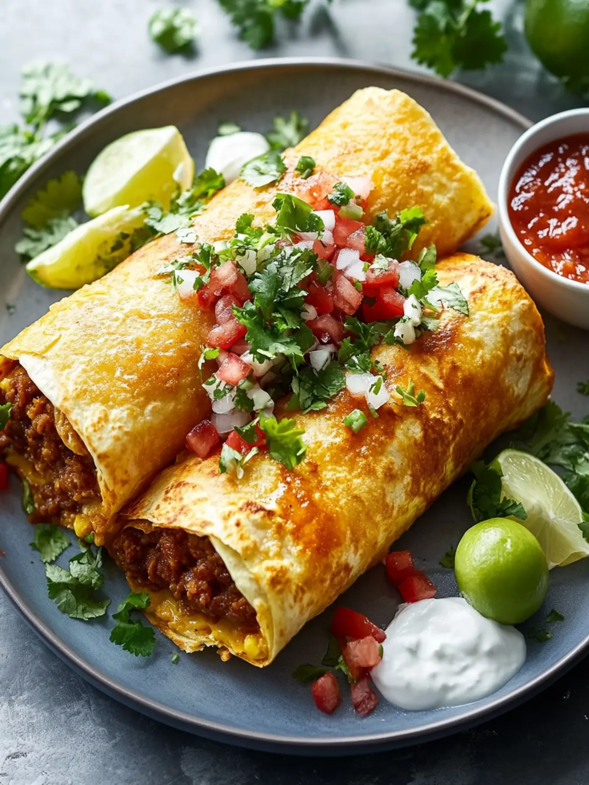 Crispy Frühstück Chimichangas