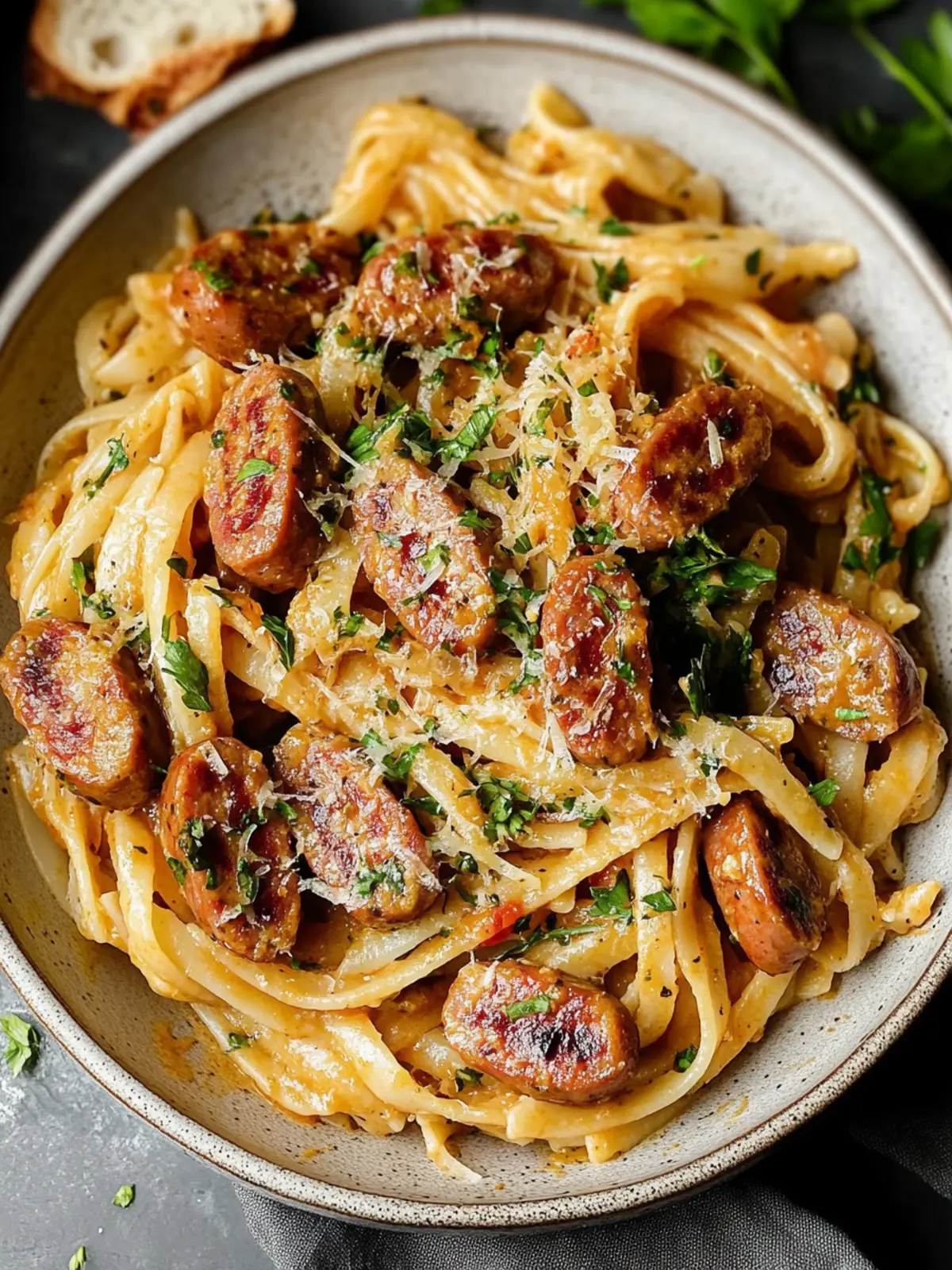 Cremige Cajun Wurst Pasta