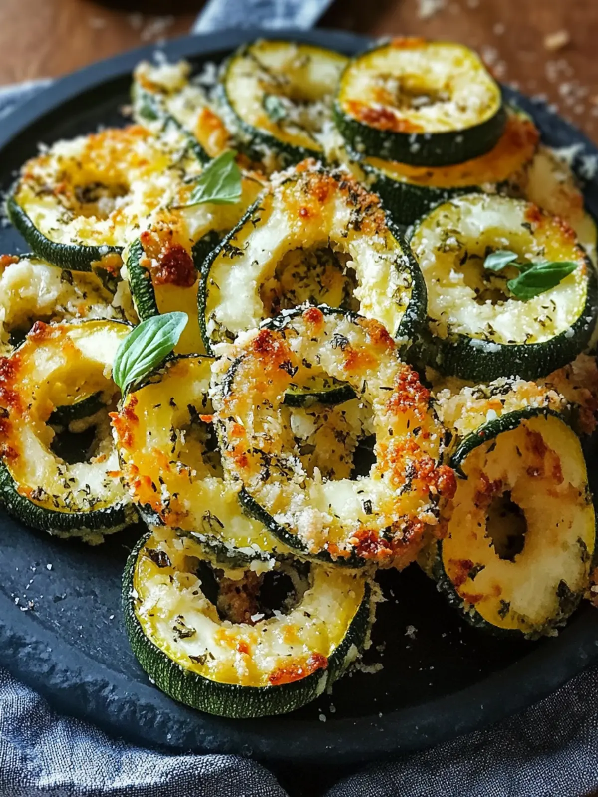 Einfache Parmesan-Zucchini-Ringe
