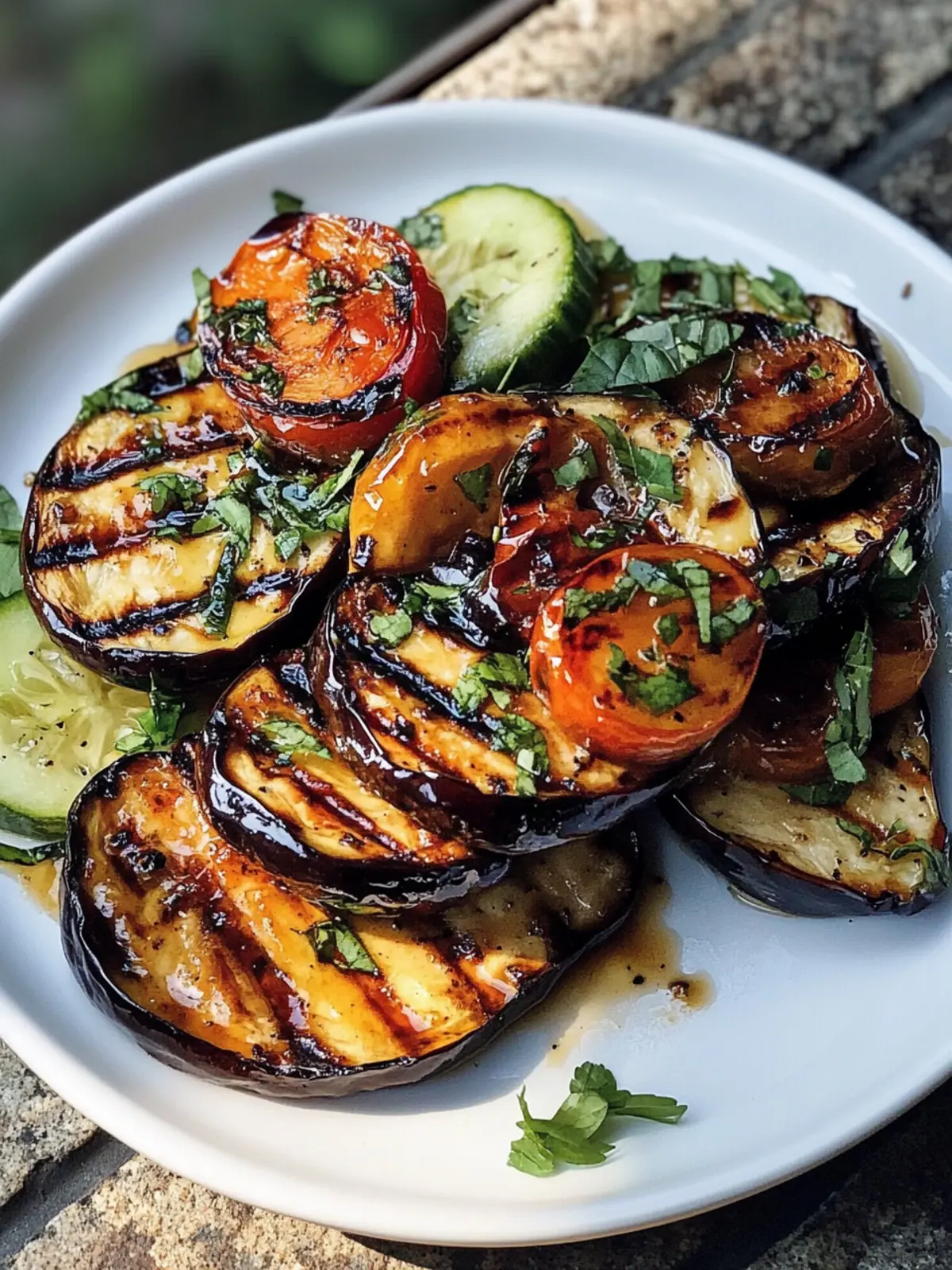 Gegrillte Auberginenscheiben