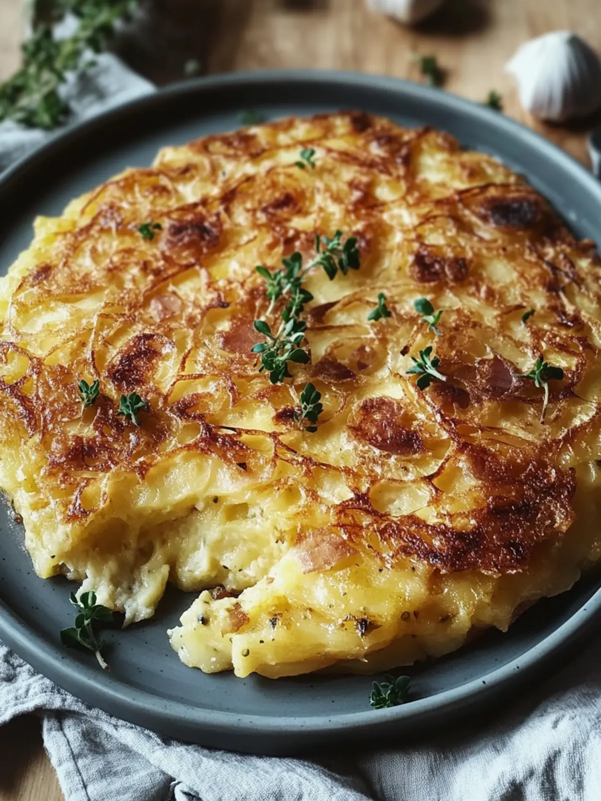 Hütte Käse, Kartoffel Rösti Auflauf