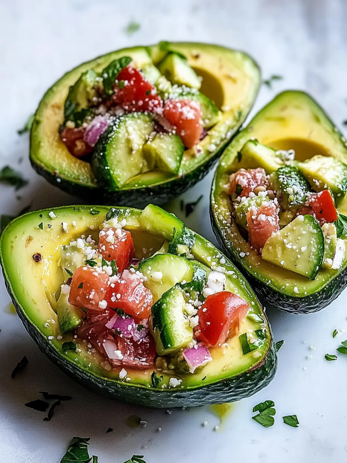 Thunfischsalat gefüllte Avocados