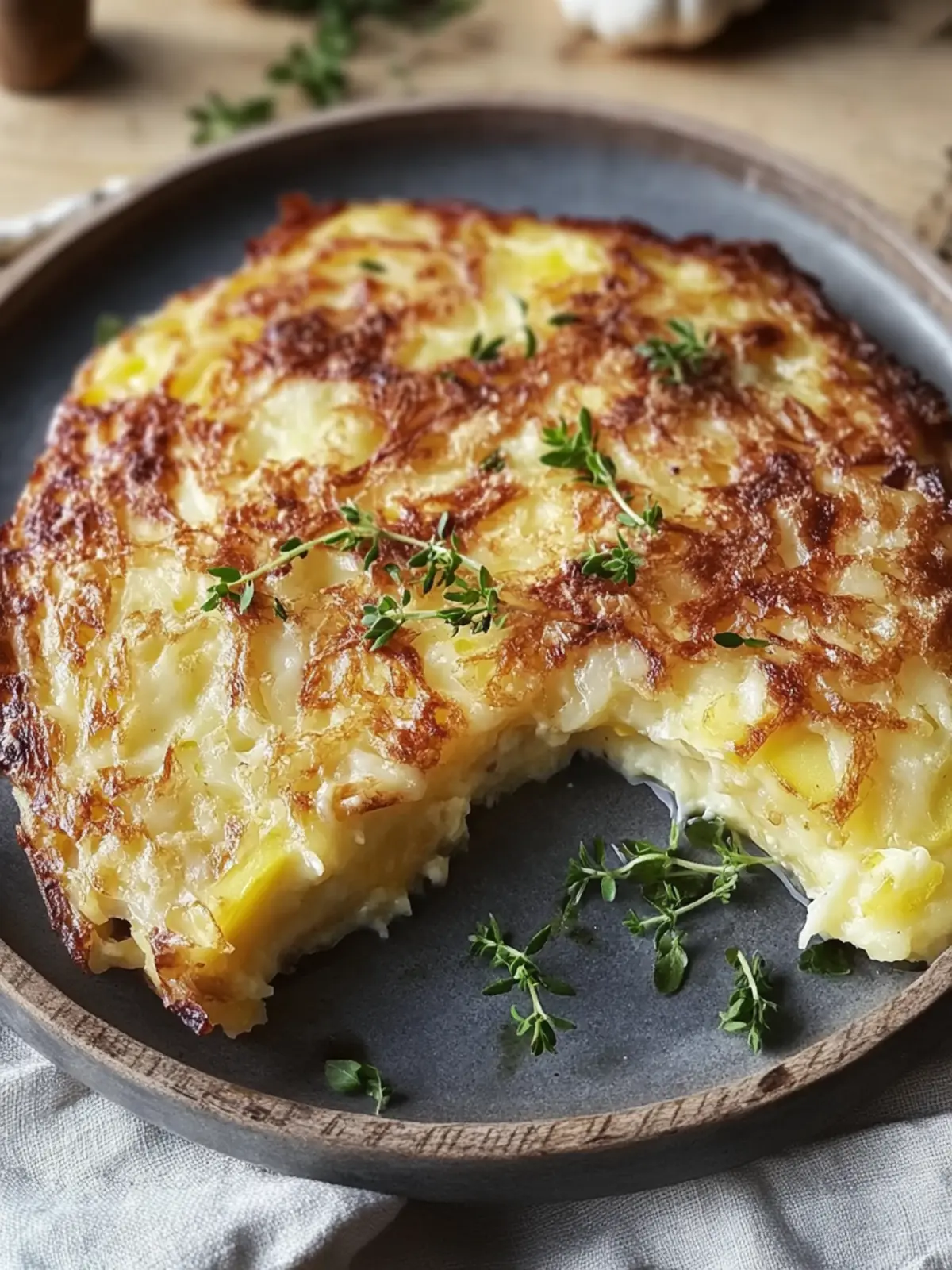 Hütte Käse, Kartoffel Rösti Auflauf