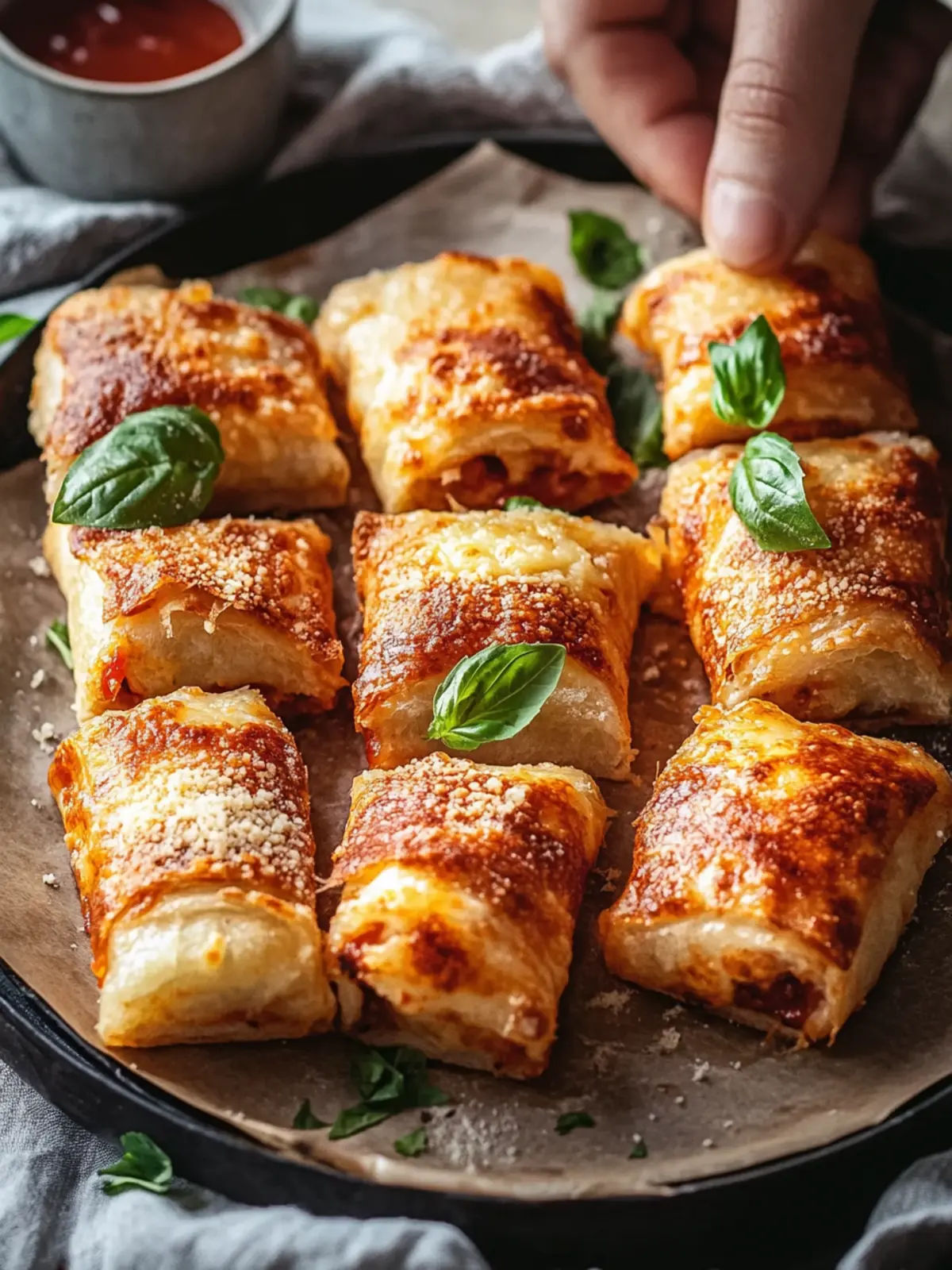 Luftfritteuse Pizzarollen