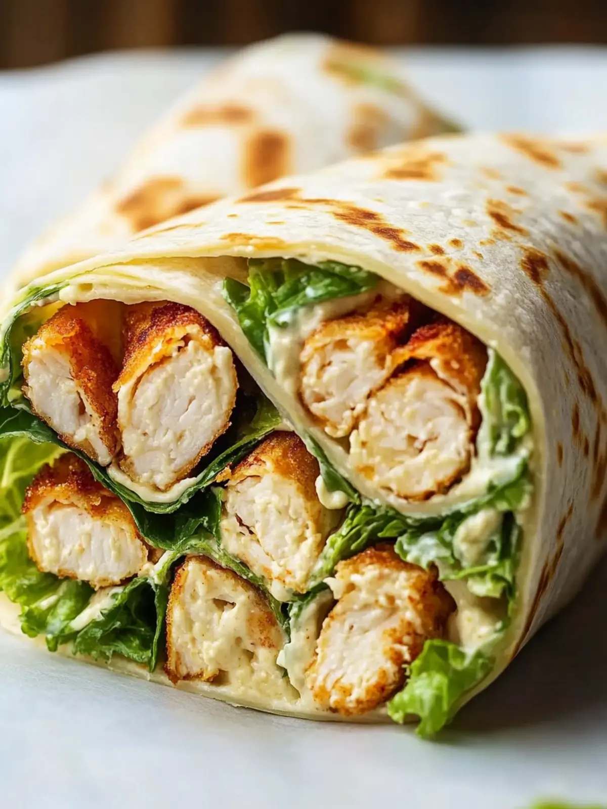 Hühnchen Caesar Wrap Hack