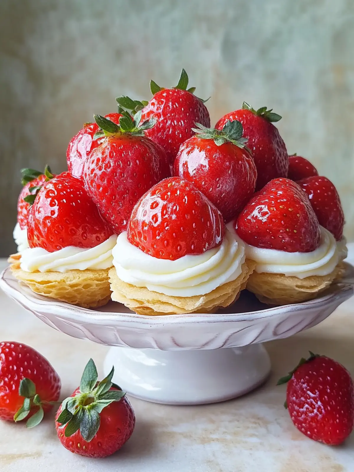 Erdbeer-Bienenstich-Teilchen