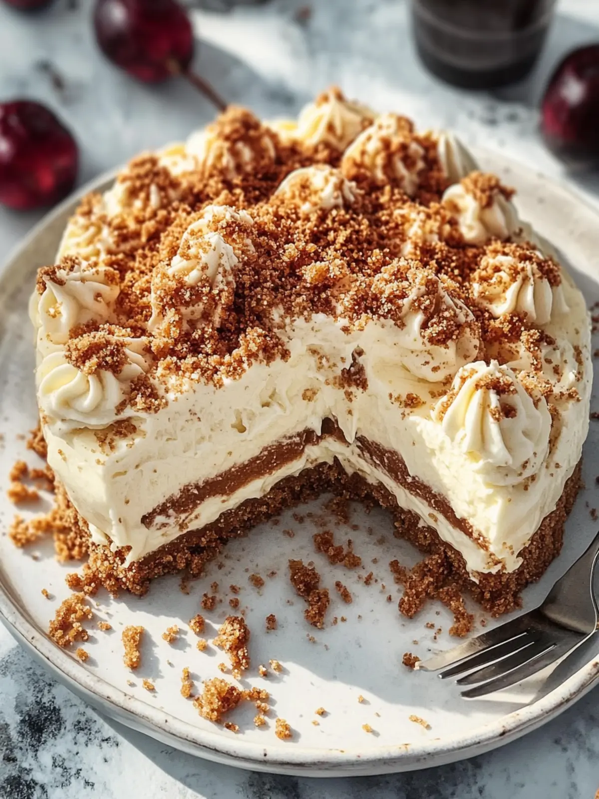 Speculoos-Kirsch-Cremekuchen