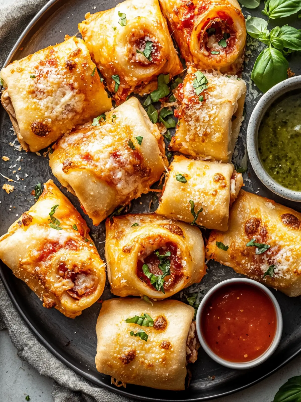 Luftfritteuse Pizzarollen