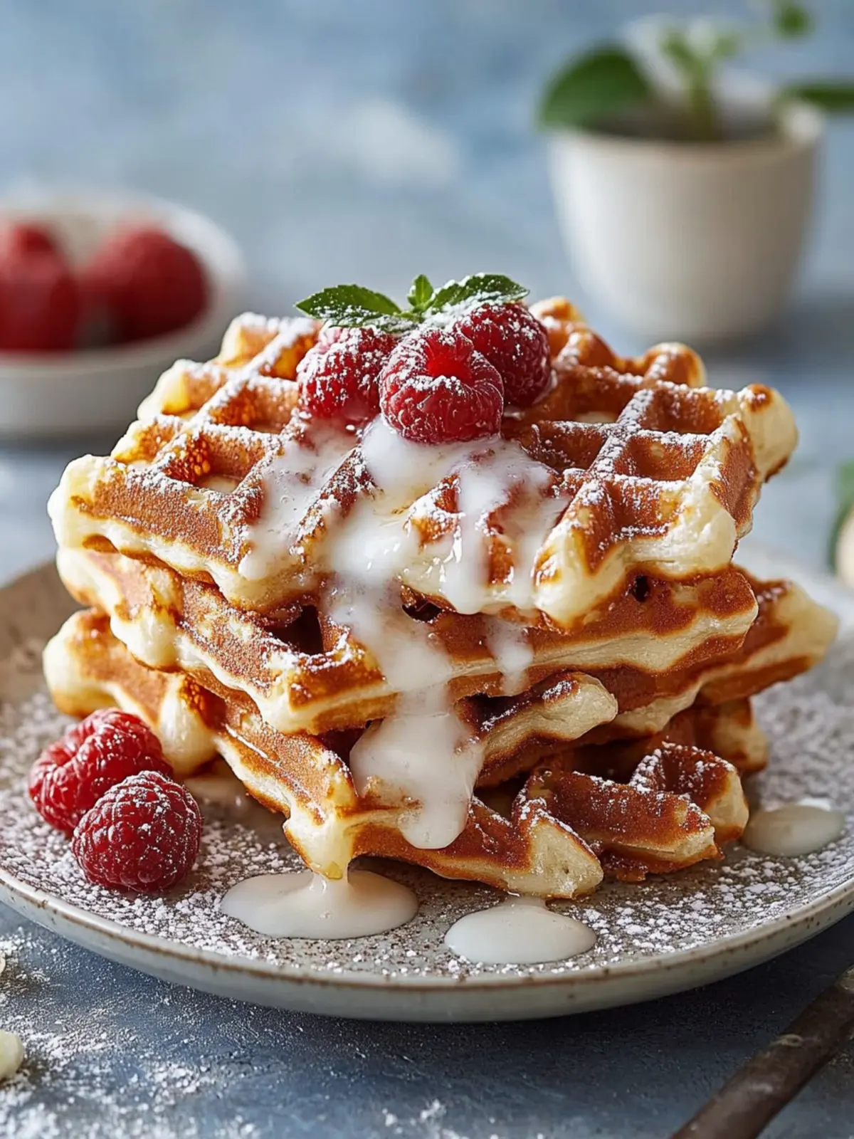 Zimtschnecken-Waffeln Frischkäse